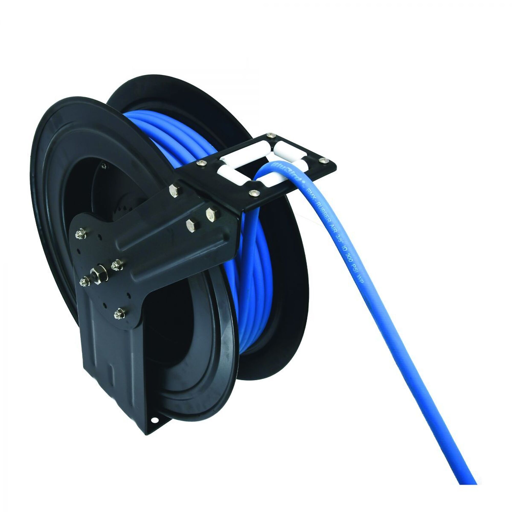 BluBird 3/8" x 50 Retractable Air Hose Reel - Black  -  BBR3850